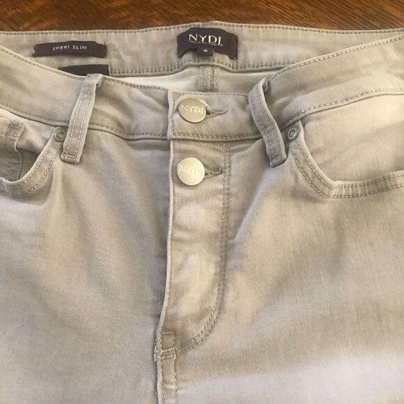 NYDJ Gray Sheri Slim Jeans - Picture 4 of 13